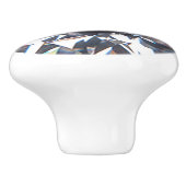 Elegant Diamond Crystal Monogram Keramische Knop (Zijkant)