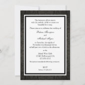 Elegant Diamond Damask Monogram Wedding Invites Kaart (Achterkant)