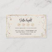 Elegant Diamond Faux Gold Foil Company Logo Visitekaartje (Achterkant)