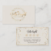 Elegant Diamond Faux Gold Foil Company Logo Visitekaartje (Voorkant / Achterkant)