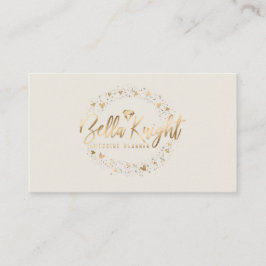 Elegant Diamond Faux Gold Foil Company Logo Visitekaartje