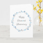 Elegant Diamond Floral Jubileum 60 jaar Kaart (Gele Bloem)