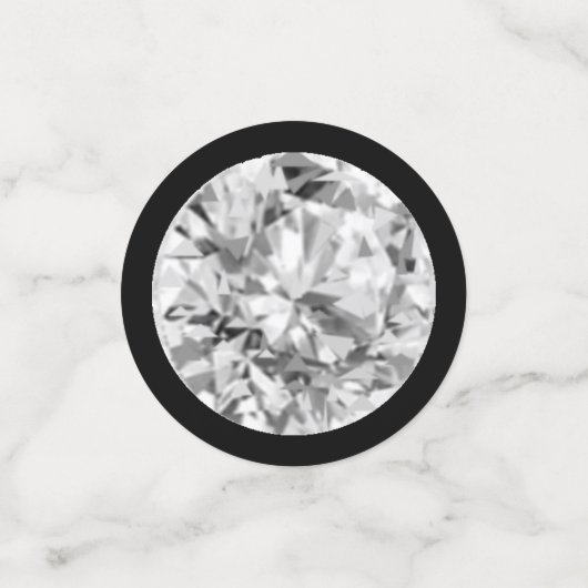 Elegant Diamond Gemstone over Black Confetti (Kleine voorkant)