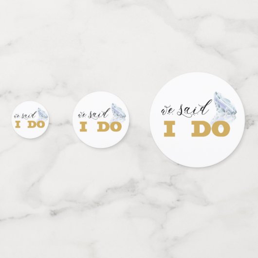 Elegant Diamond Gold-ontwerp Confetti (Voorkanten)