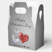 Elegant Diamond Hearts Bedankdoosjes (Geopend)