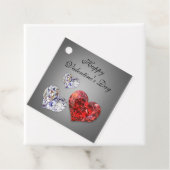 Elegant Diamond Hearts Bedankjes Labels (In situ)