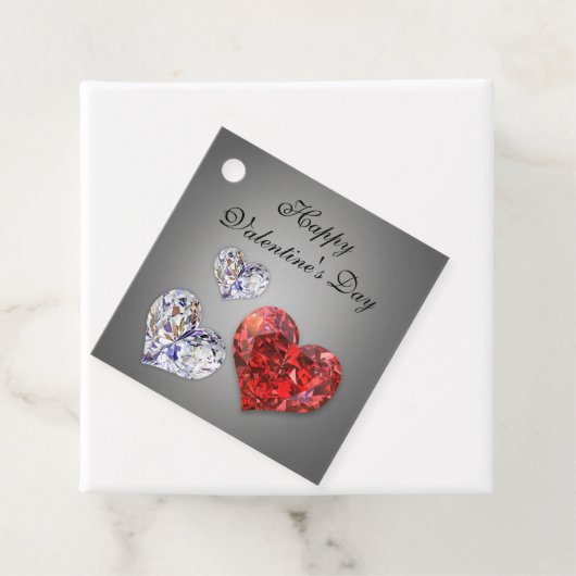 Elegant Diamond Hearts Bedankjes Labels (In situ)