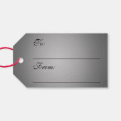 Elegant Diamond Hearts Cadeaulabel (Achterkant Horizontaal)