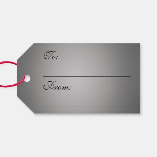 Elegant Diamond Hearts Cadeaulabel (Achterkant Horizontaal)