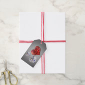 Elegant Diamond Hearts Cadeaulabel (Met Touw)