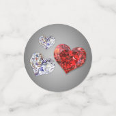 Elegant Diamond Hearts Confetti (Kleine voorkant)