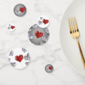 Elegant Diamond Hearts Confetti (Groep)