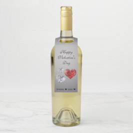 Elegant Diamond Hearts Flessenhanger