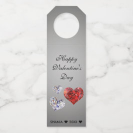Elegant Diamond Hearts Flessenhanger