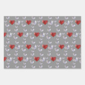 Elegant Diamond Hearts Inpakpapier Vel (Voorkant 2)