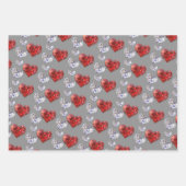 Elegant Diamond Hearts Inpakpapier Vel (Voorkant)