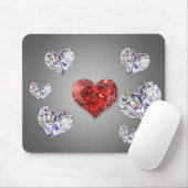 Elegant Diamond Hearts Muismat (Met muis)