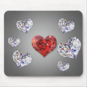 Elegant Diamond Hearts Muismat (Voorkant)