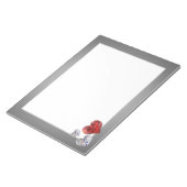 Elegant Diamond Hearts Notitieblok (Schuin)