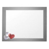 Elegant Diamond Hearts Notitieblok (Voorkant)