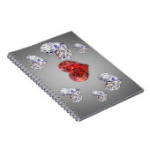 Elegant Diamond Hearts Notitieboek (Rechterzijde)