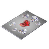 Elegant Diamond Hearts Notitieboek (Linkerzijde)
