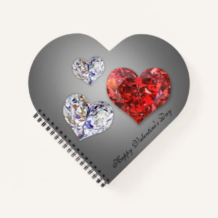 Elegant Diamond Hearts Notitieboek