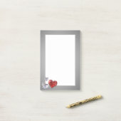 Elegant Diamond Hearts Post-it® Notes (Op bureau)