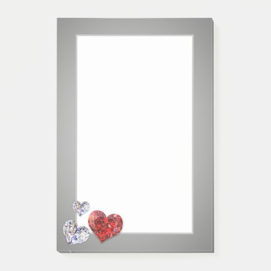 Elegant Diamond Hearts Post-it® Notes (Voorkant)