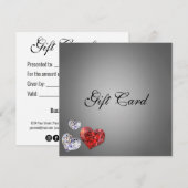Elegant Diamond Hearts Precious Gift Certificate (Voorkant / Achterkant)