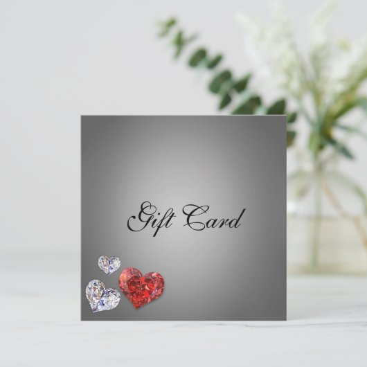 Elegant Diamond Hearts Precious Gift Certificate (Staand voorkant)