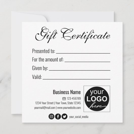 Elegant Diamond Hearts Precious Gift Certificate (Achterkant)