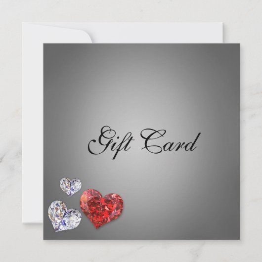 Elegant Diamond Hearts Precious Gift Certificate (Voorkant)