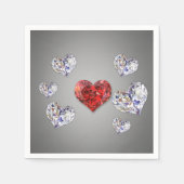 Elegant Diamond Hearts Servet (Voorkant)