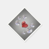 Elegant Diamond Hearts Servet (Hoek)
