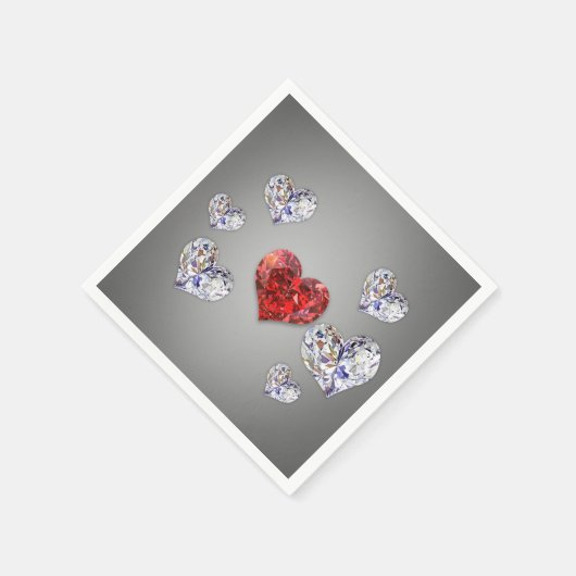 Elegant Diamond Hearts Servet (Hoek)