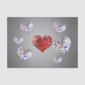 Elegant Diamond Hearts Tissuepapier (Voorkant)