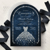 Elegant Diamond Jewels Quinceanera Invitation Kaart