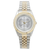 Elegant Diamond Jubilee 60th Wedding Jubileum Horloge (Voorkant)