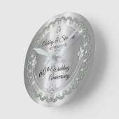 Elegant Diamond Jubilee 60th Wedding Jubileum Ronde Klok (Hoek)