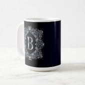 Elegant Diamond Lijst Initiaal B Koffiemok (Voorkant links)