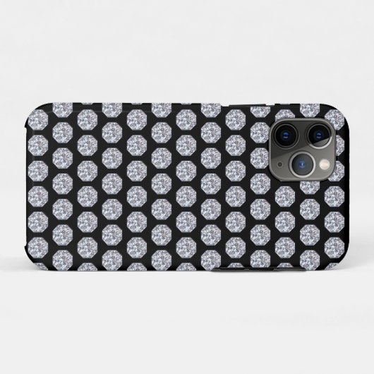 Elegant Diamond patroon op zwart Case-Mate iPhone Case (Achterkant (horizontaal))