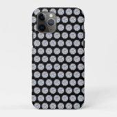 Elegant Diamond patroon op zwart Case-Mate iPhone Case (Achterkant)