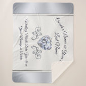 Elegant Diamond Personalized Wedding Throw Blanket (Voorkant)