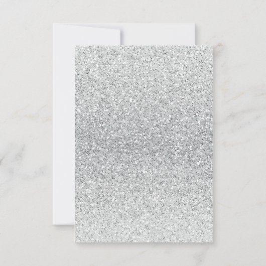 ELEGANT DIAMOND RING GLITTER RSVP KAART (Achterkant)