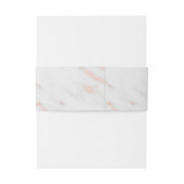 Elegant Diamond Roos Gold Marble Wedding Uitnodigingen Wikkel (Achterkant Voorbeeld)