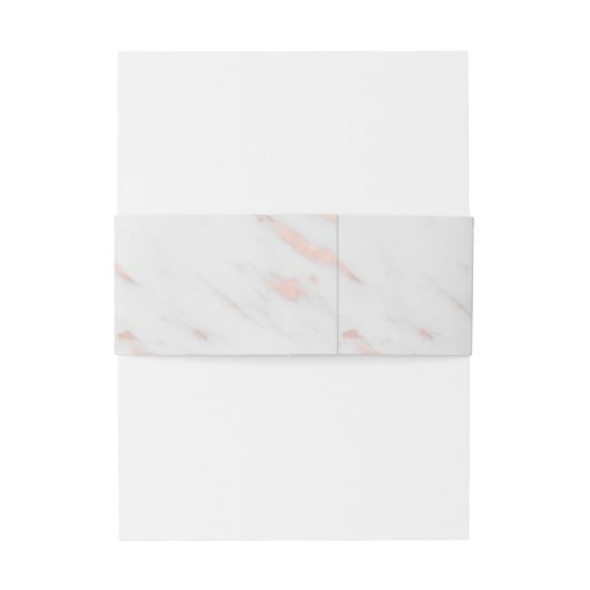 Elegant Diamond Roos Gold Marble Wedding Uitnodigingen Wikkel (Achterkant Voorbeeld)