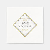 Elegant Diamond Shape Afstuderen Napkin Servet (Voorkant)