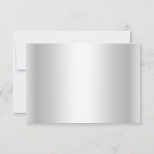 Elegant Diamond Silver RSVP (Achterkant)