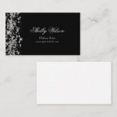 Elegant Diamond Sparkle Black Visitekaartje (Voorkant / Achterkant)